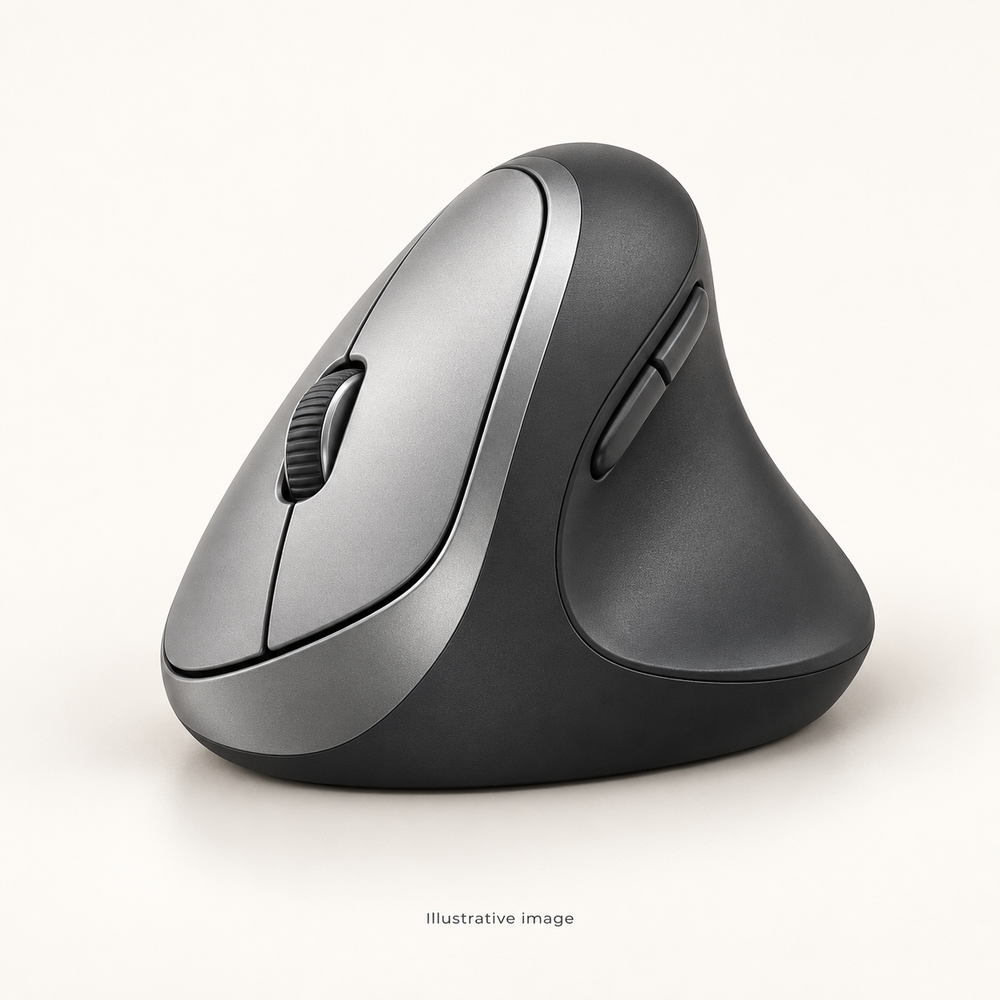 Illustrative design render of Click Ergo — Vertical Wireless Mouse; actual product may differ.