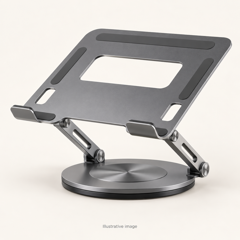 Illustrative design render of Pivot — Rotating Adjustable Laptop Stand; actual product may differ.