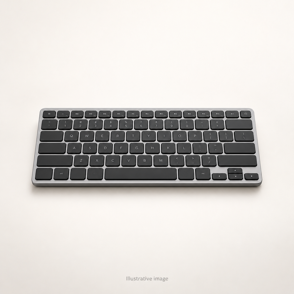Illustrative design render of Type Air — Compact Wireless Keyboard; actual product may differ.